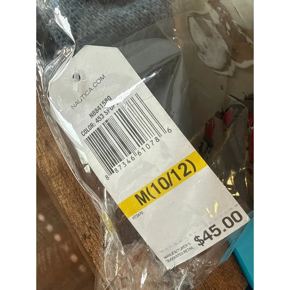 Nautica Kids Fleece Jacket Blue Zip-Up Pockets Size Medium 10 / 12 New